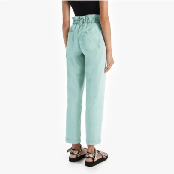 Mother The yo-yo ruffle greaser ankle in deep sea wash - Picture 2 of 14